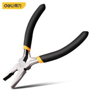 得力（deli ）尖嘴钳斜口钳子小号手工迷你老虎钳多功能diy饰品钢丝钳大全 迷你钢丝钳4.5寸