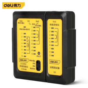 得力（deli ）数字网络测线仪（单头测试）RJ45+RJ11多功能网络信号检测器 网线电话线通断测试仪器