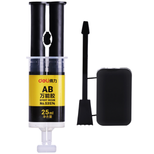 得力53574 AB胶 A+B胶水用塑料金属玻璃陶瓷强力胶多功能凝胶 25ml