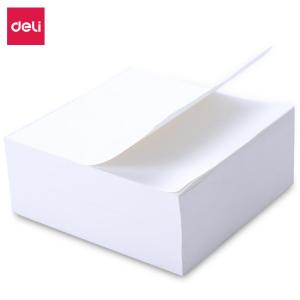 得力21708简洁白色便筏本便条本便签纸便签本子办公用品98×98×40mm 400页 象牙白