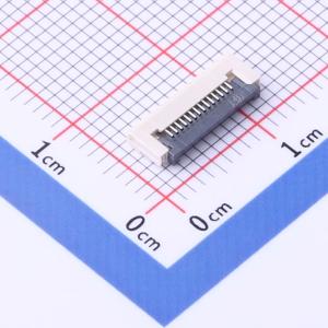 间距:0.5mm P数:14P 翻盖式 下接