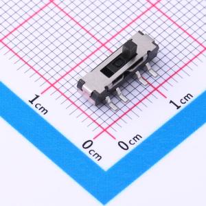 拨动开关/三档立式 8脚贴片 柄长2.0MM 大八立贴 13*3.5mm