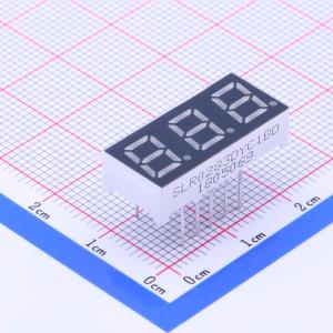 3位0.28英寸黄色数码管 共阴极