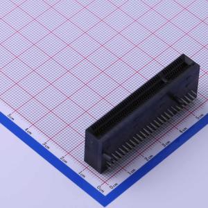黑色 PCIE 卡边缘连接器 PCI-E弯插连接器 90度折弯 镀金15u 引脚长2.3