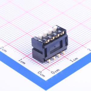 4位 2.54mm 琴键式拨码开关 侧拨