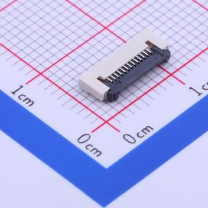 间距:0.5mm P数:13P 翻盖式 下接