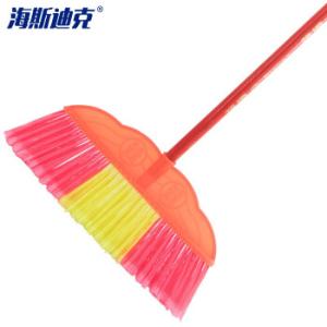 HYSTIC(海斯迪克)开丝硬毛塑料扫把 大双喜扫把头(配木杆)42cm毛宽