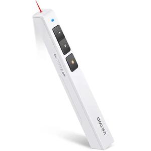 得力2802翻页笔360度控制翻页笔电子笔演讲笔 PPT课件笔 投影笔激光翻页笔教鞭 无线演示翻页器 红光(白色）