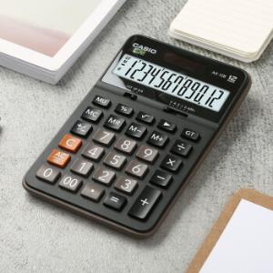 卡西欧(CASIO) DX-12B商务电子办公计算器太阳能12位数酒店餐饮台式出纳会计财务计算机中号 宽110MM*高175MM