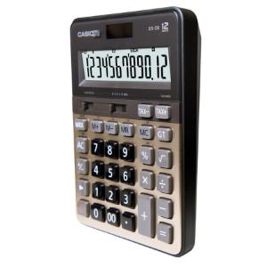 卡西欧(CASIO)DS-2B银行会计快速翻打计算器商务财务办公金属面板大屏大按键太阳能计算机 无语音功能
