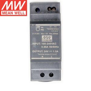 MW(明纬)HDR-30-24 导轨安装开关电源 1.5A 24V