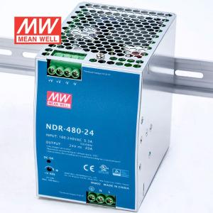 MW(明纬)NDR-480-24导轨安装PFC开关电源24V20A