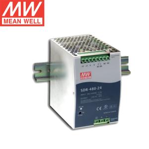 MW(明纬)SDR-480-24 单组工业用DIN 导轨安装PFC开关电源(480W左右) 24V20A