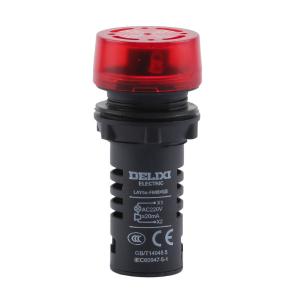 DELIXI(德力西)按钮开关 LAY5s-FM 断续闪烁式 AC 220V 红(蜂鸣器 ) LAY5SFM3M4