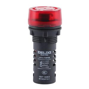 DELIXI(德力西)LAY5s-FM 连续常亮式 AC 220V 红(蜂鸣器) LAY5SFM4M4