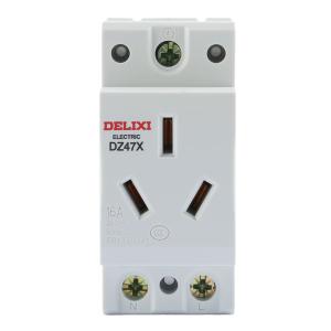 DELIXI(德力西)DZ47X系列导轨插座 DZ47X 模数化插座 单相两极带接地 16A 1个