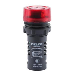 DELIXI(德力西)LAY5s-FM 连续常亮式 AC.DC 24V 红(蜂鸣器) LAY5SFM4B4