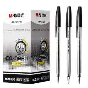[一盒40支]M&G（晨光文具）圆珠笔 尚诚创意雾杆先锋圆珠笔 油笔 0.7mm 黑色