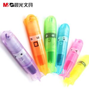 [一包6支]M&G（晨光文具）6色可爱单头荧光笔 办公学生通用重点标记笔 史努比系列手账手绘记号笔