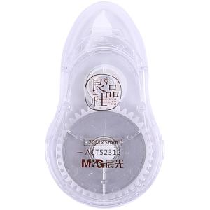 M&G（晨光文具）20m*5mm/PET带芯修正带 学生大容量涂改带 良品社系列改正带白色