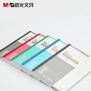M&G（晨光文具） A5无线装订本100页商务软抄记事本 办公学习用学生笔记本单线本
