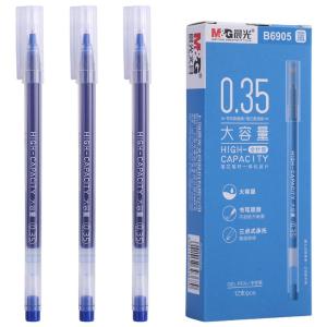 M&G（晨光文具）0.35mm蓝色中性笔 大容量全针管签字笔 笔芯笔杆一体化水笔