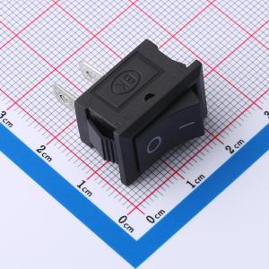 15*21mm 两脚两档跷板开关 斜面 黑