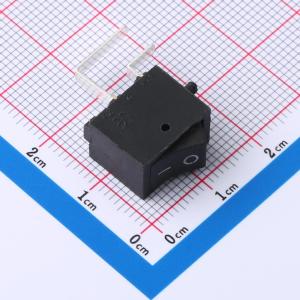 8.5*13.5mm 两脚两档跷板开关 弯脚黑色