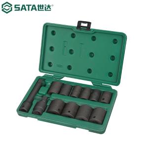 SATA(世达)，12件12.5MM系列英制风动套筒组套，09008