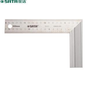 SATA(世达)，铝柄钢角尺200MM，91411