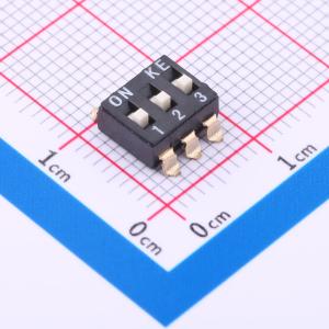 间距2.54mm 3位高推 拨码开关 贴片