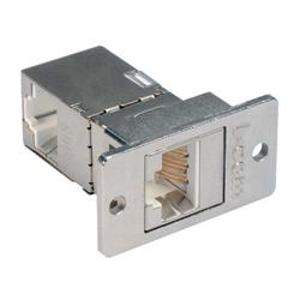 超6类屏蔽直角型RJ45耦合器(8×8),优良型面板安装耦合器套件