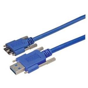 USB 3.0线缆,带翼形螺丝A型/带翼形螺丝Micro-B,0.3米