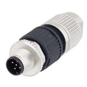M12 5针A编码现场端接公头连接器,20~22AWG
