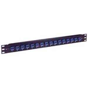 1.75×19英寸(4.4×48.3厘米)配线架,带16个LC多模耦合器