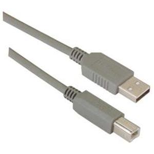 USB 2.0 优良型线缆组件, A 型公头 / B 型公头, 1.0m, 灰色
