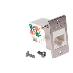 超 5 类 ECF型 Keystone 插座, 110 / RJ45 (8x8) 568A/B 白色