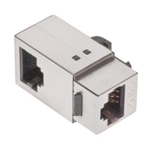 超5类RJ45屏蔽式直角Keystone耦合器(8x8)
