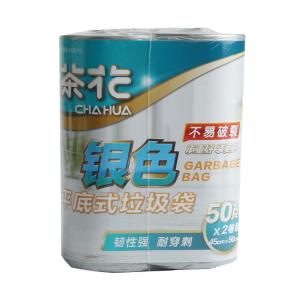 CHAHUA(茶花){一整袋2卷}银色垃圾袋 300002