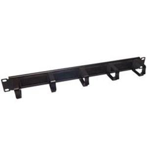 L-com 19" Rackmount Front Cable Manager with D-Rings & Brush Grommet 1U