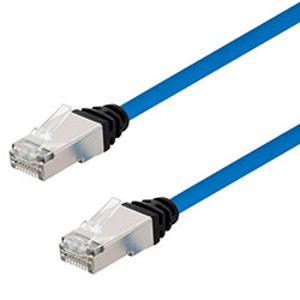 Category 6a Slim Ethernet Patch Cable, Shielded, Dual Rated CM-LSZH, Blue, 20.0Ft