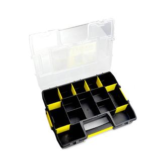 STANLEY(史丹利)，小型塑料存储盒 透明零件盒小型五金工具箱可堆叠家用塑料工具箱零件箱，STST14022-23