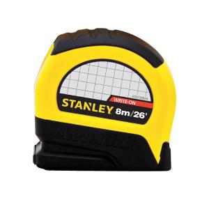 STANLEY(史丹利)，公英制钢卷尺8m 测量尺子米尺盒尺木工绘图制图测量计算，STHT30824-23