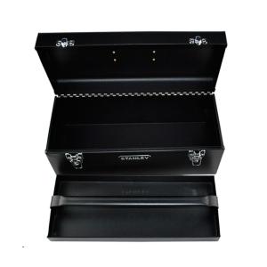 STANLEY(史丹利)，手提工具箱20英寸 铁皮工具箱钢制黑色手提收纳箱多功能家用工具盒车载箱，94-191-23