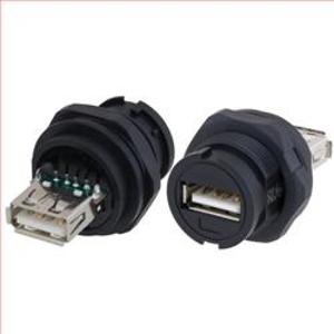 防水USB A型插座,面板安装式,母头/母头