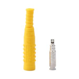埃塔4mm香蕉插座 黄色 直插式 螺丝免焊端接 1000V 15A（2件套）