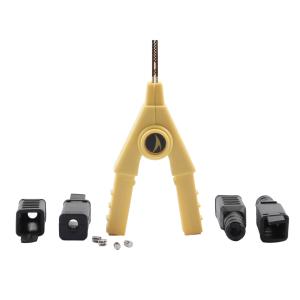 埃塔开尔文测试夹 黄色 10mm开口 尖嘴型 60V 10A
