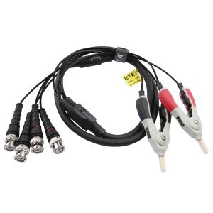ETA(埃塔) 四线制开尔文夹转BNC测试线 ETA2205B 四线制 1100mm 红色；黑色 1根
