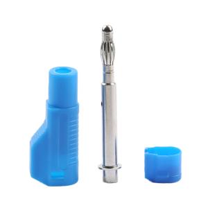埃塔4mm香蕉插头 蓝色 尾部可堆叠 焊接端接 1000V 10A（3件套）