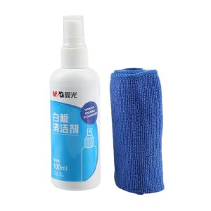 M&G（晨光文具）会议白板清洁套装 100ml白板清洁剂(黑板/绿板通用)+白板擦布 白板配件
